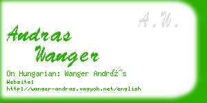 andras wanger business card